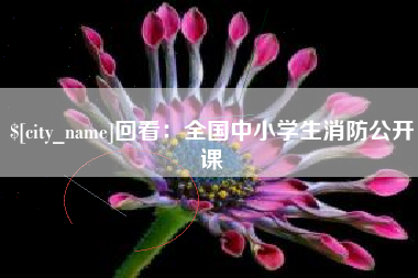 中国澳门回看：全国中小学生消防公开课