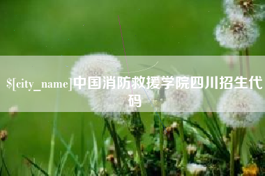 中国澳门中国消防救援学院四川招生代码