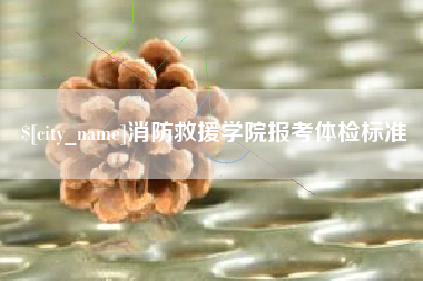 中国澳门消防救援学院报考体检标准