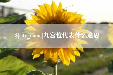中国澳门九宫位代表什么意思