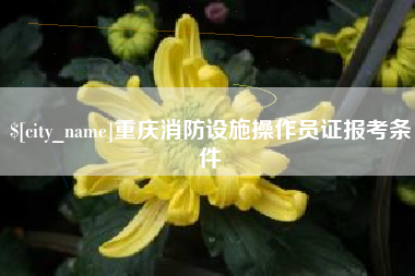 中国澳门重庆消防设施操作员证报考条件