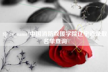中国澳门中国消防救援学院辽宁省录取名单查询