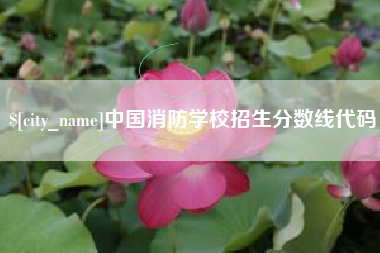 中国澳门中国消防学校招生分数线代码