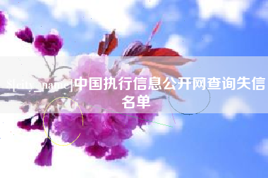 中国澳门中国执行信息公开网查询失信名单