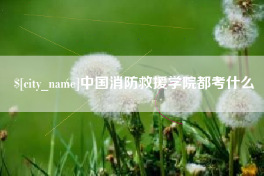 中国澳门中国消防救援学院都考什么