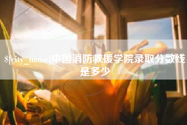 中国澳门中国消防救援学院录取分数线是多少