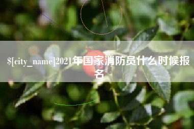 中国澳门2021年国家消防员什么时候报名