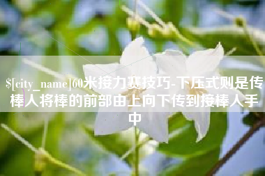 中国澳门60米接力赛技巧-下压式则是传棒人将棒的前部由上向下传到接棒人手中