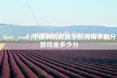 中国澳门中国消防救援学院河南录取分数线是多少分