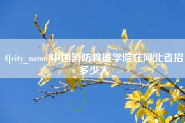 中国澳门中国消防救援学院在河北省招多少人